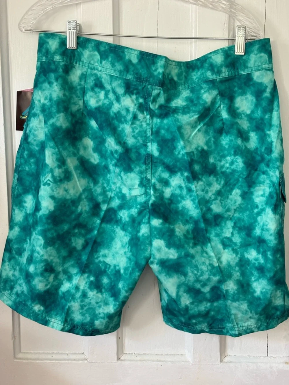 Kanu Surf Teal Green Tie-Dye Boardshorts